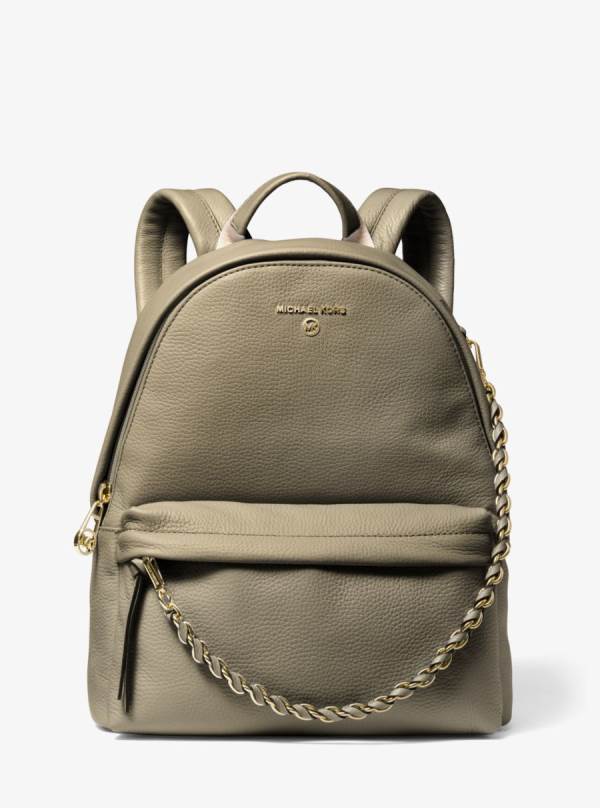 Damske Batohy Michael Kors Slater Medium Pebbled Leather Olivovo Zelená - Kabelky Michael Kors Nejlevnejsi | JCZLO-6945